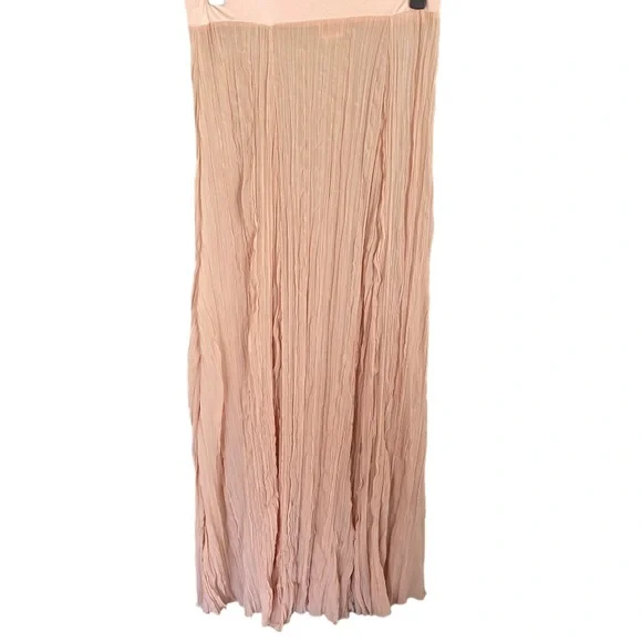 Free People Pink Gauzy Sheer Maxi Skirt with Elastic Waist S - Picture 4 of 10